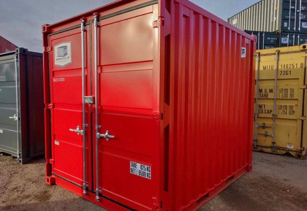 Conteneur rouge neuf de 3 mètres avec double porte 4
