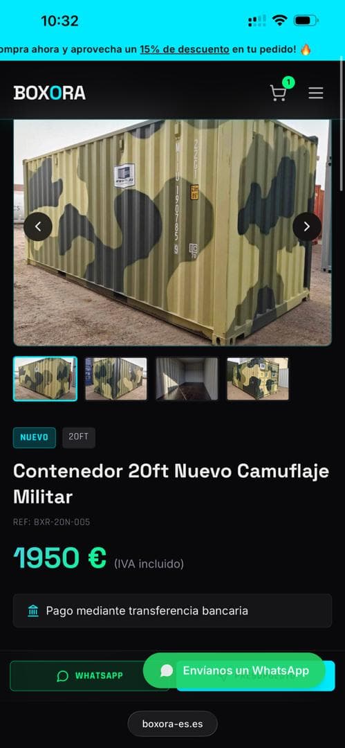 Conteneur de 20 pieds, nouveau camouflage militaire 1