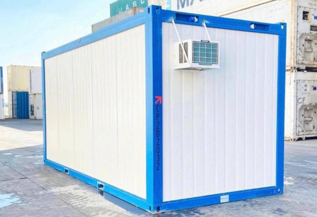 Nouveau conteneur de bureau climatisé blanc/bleu de 20 pieds