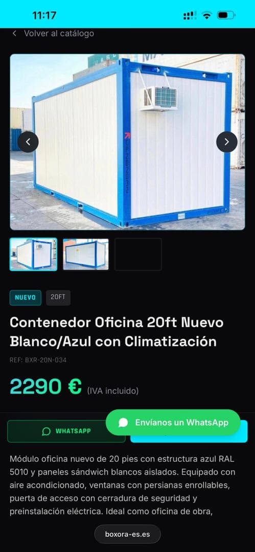 Nouveau conteneur de bureau climatisé blanc/bleu de 20 pieds 2