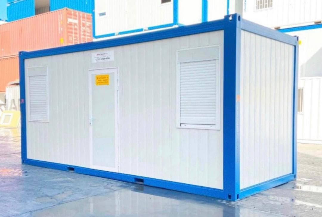 Nouveau conteneur de bureau climatisé blanc/bleu de 20 pieds 3